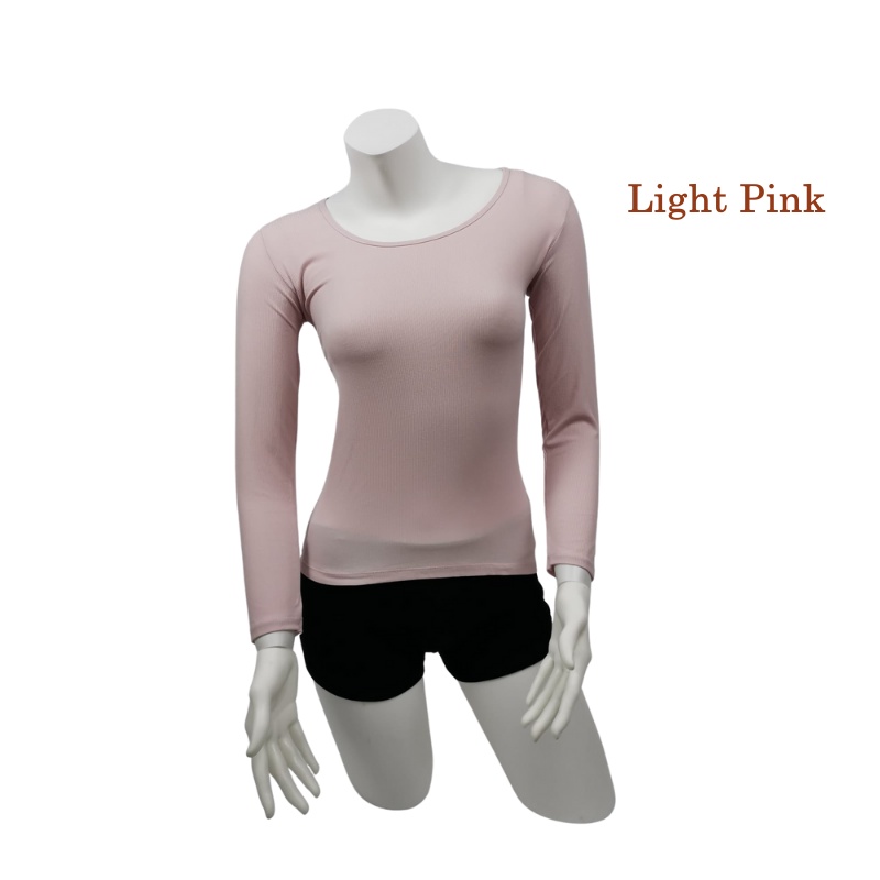Stella Fashion  Long Sleeve Shirt Thin Muslimah Inner Wear round neck bottoming shirt long sleeved t-shirt