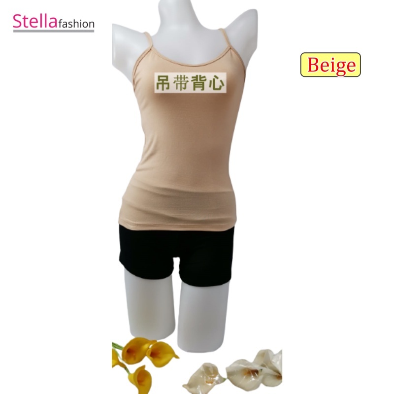 Stella Fashion Women's Tank Tops Camisole MODAL Stretchable Round Neck Singlet 女式背心吊带背心 kamisol rompi wanita-Stella's Fashion