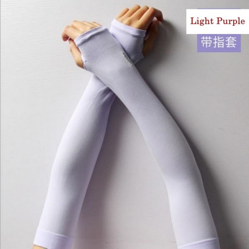 UV Protection outdoor sleeves hand covers driving sport ice silk sleeve cooling arm long sleeves sun block cover-Stella's Fashion
