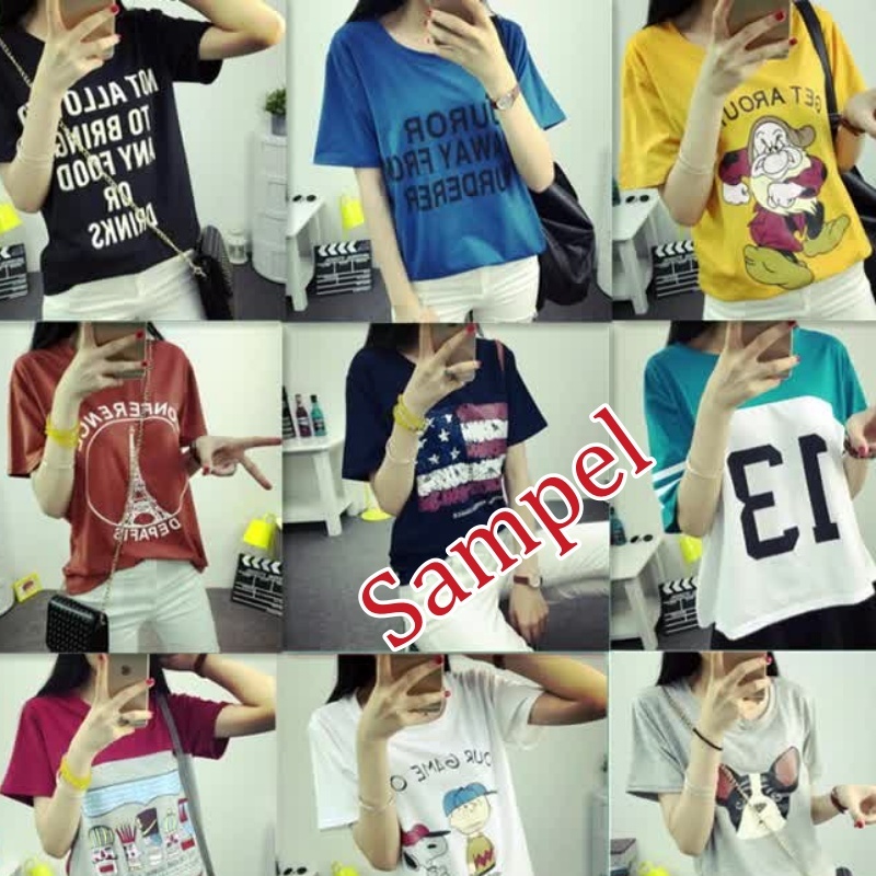 Stella Fashion Korean Version Summer Women's Short-Sleeved T-shirt Round Neck Cheap Short-Sleeved T-shirt