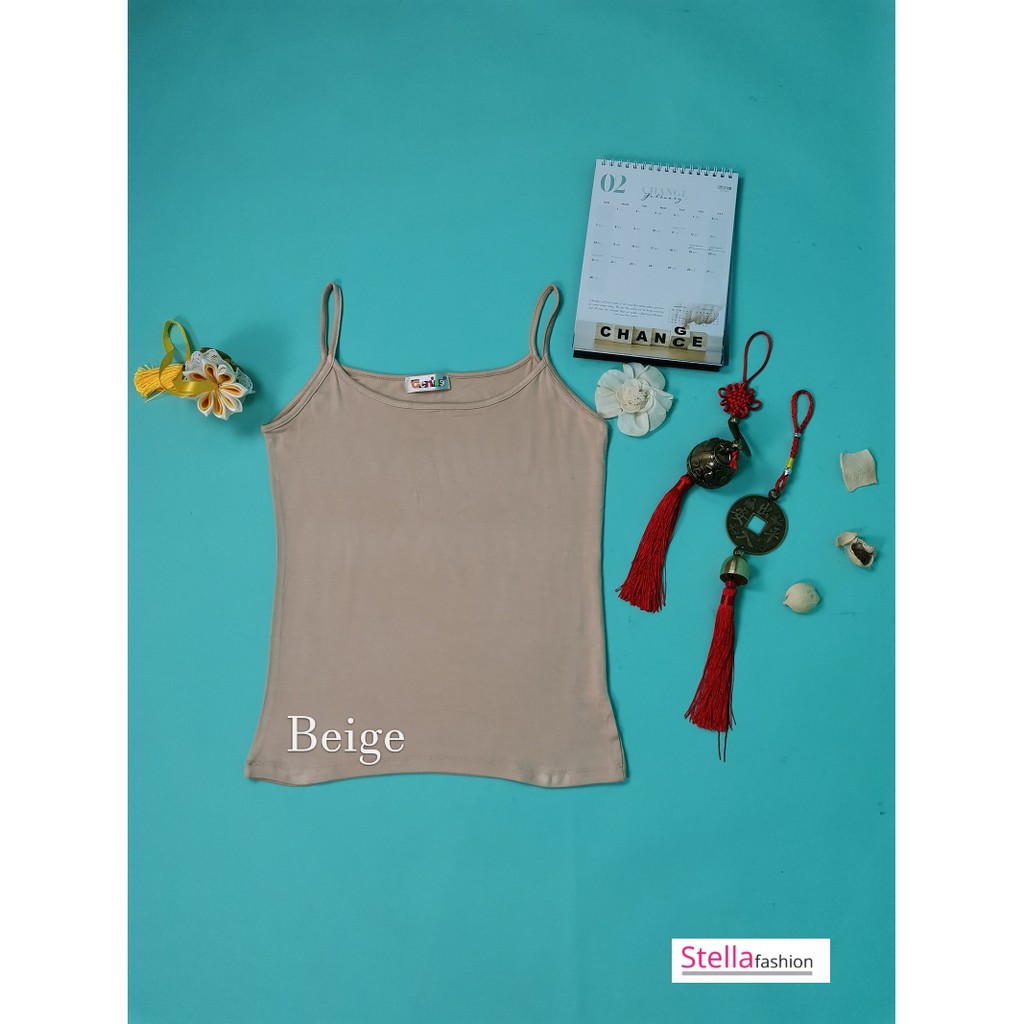 [STELLA FASHION]  U-Back Spaghetti Strape Tank Tops  Korea  MODAL + Spandex  Women Plus size Camisoles  M -XL Tanks Tops