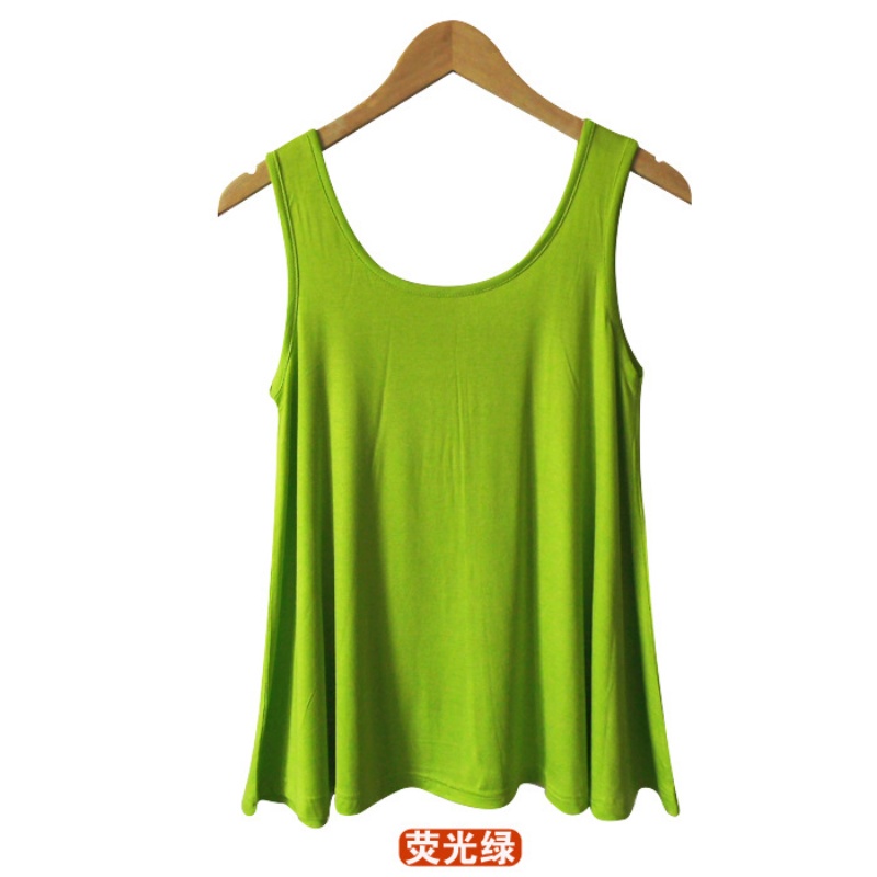[Stella Fashion] Plus Size Loose Fit Flare Bottom Blouse Sleeveless Top Tees hides Tummy Plus Size Women Tank Top