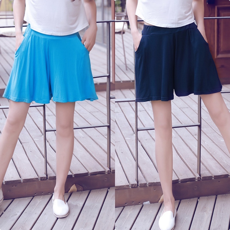 Stella Fashion Summer Shorts Large Size Wide Leg Pants New Casual Hot Pants Loose Thin Beach Short Pants 2 Side Pocket-Stella's Fashion