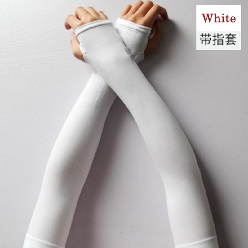 UV Protection outdoor sleeves hand covers driving sport ice silk sleeve cooling arm long sleeves sun block cover-Stella's Fashion