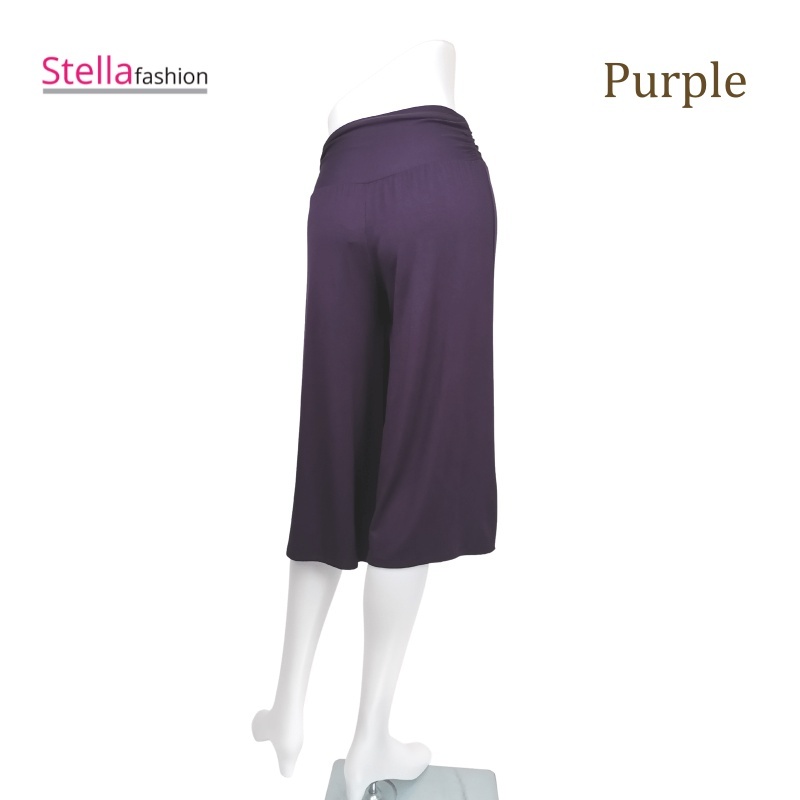 [Stella Fashion] Lady Pant Skirt Palazzo Cooling Soft and Comfortable Elastic, Bamboo Fibre Muslimah Pants Plus size