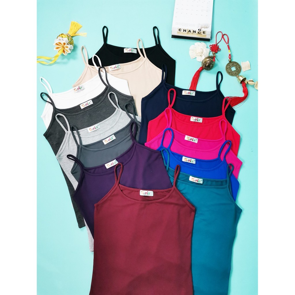 [STELLA FASHION]  U-Back Spaghetti Strape Tank Tops  Korea  MODAL + Spandex  Women Plus size Camisoles  M -XL Tanks Tops