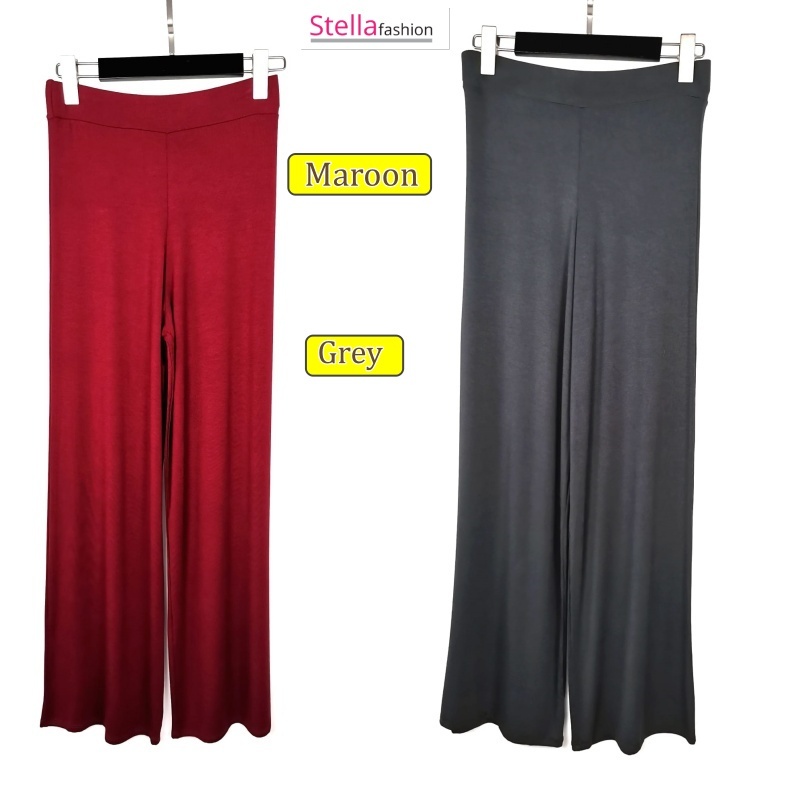 Stella Fashion Women's Elastic Straight Long Pants Seluar panjang perempuan-Stella's Fashion
