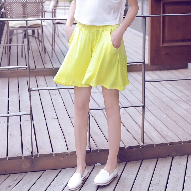 Stella Fashion Summer Shorts Large Size Wide Leg Pants New Casual Hot Pants Loose Thin Beach Short Pants 2 Side Pocket-Stella's Fashion