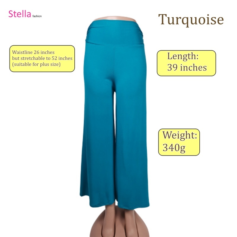 Stella Fashion Ready Stock  Long Pants Muslimah Wear Ladies Long Pant Skirt  Palazzo Pants Plus Size
