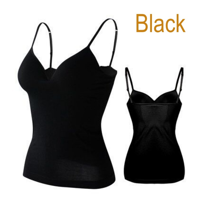 [Stella Fashion] Women Padded Tank Top, Spaghetti Strip Tank Top -Stella's Fashion