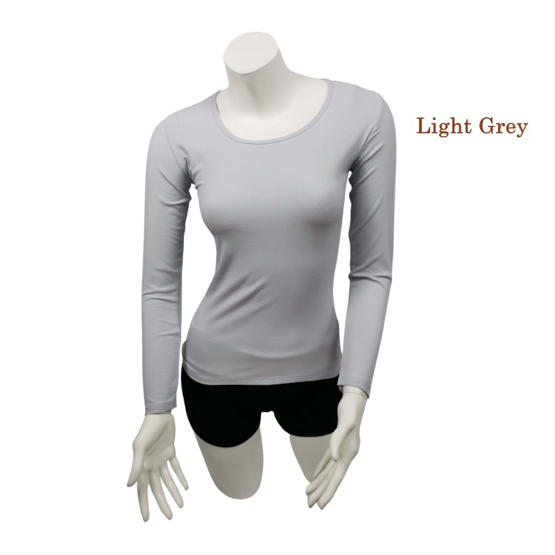 Stella Fashion  Long Sleeve Shirt Thin Muslimah Inner Wear round neck bottoming shirt long sleeved t-shirt