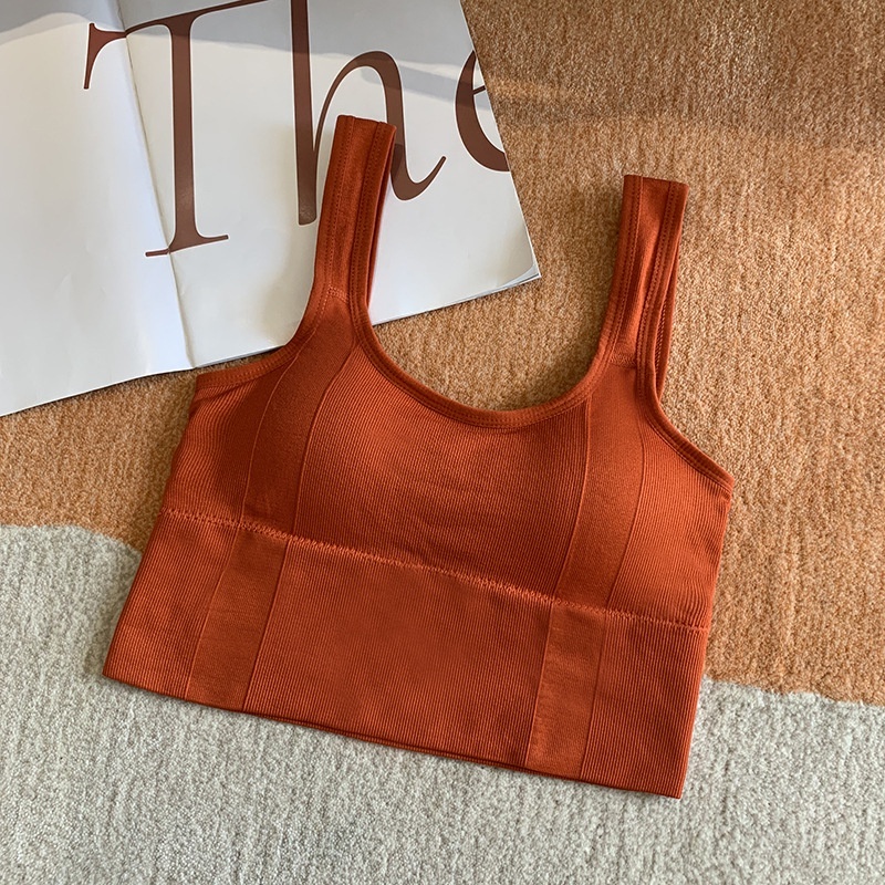 Stella Fashion Women Sport Bra Push Up Anti-Sweat Seamless Sport Beauty Yoga Bra 无缝无痕透气聚拢抹胸美背背心