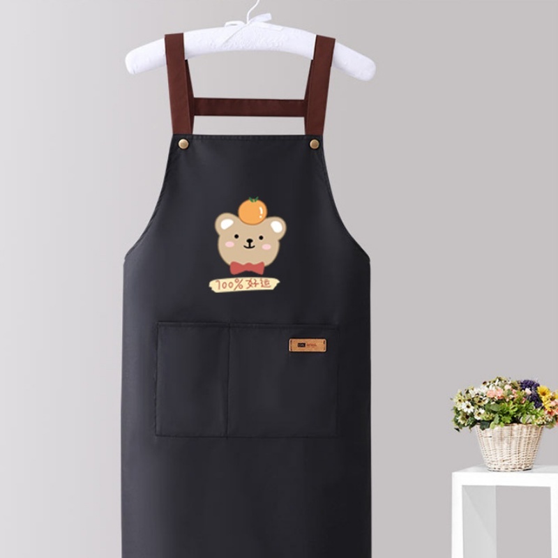[Stella Fashion ]Pure Cotton Apron Kitchen Waterproof Oil Proof Cooking Aprons Women Men  Adjustable Aprons Kitchen