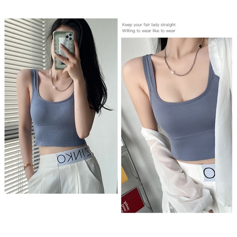 Stella Fashion Women Sport Bra Push Up Anti-Sweat Seamless Sport Beauty Yoga Bra 无缝无痕透气聚拢抹胸美背背心