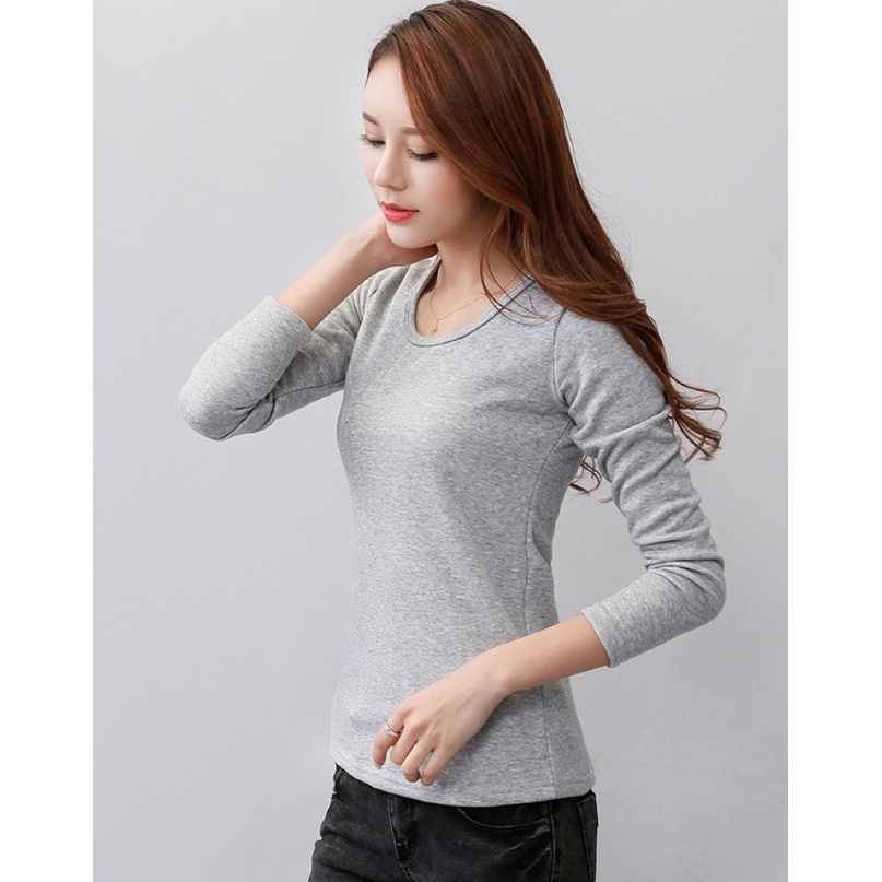 [Stella Fashion] Long Sleeve T shirt Women Blouse Muslimah Top Winter INNER OR OUTER Summar Wear MODAL FABRIC TOPS