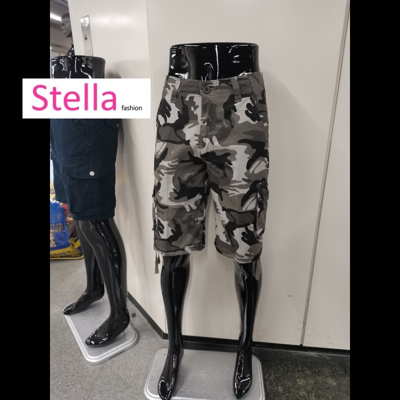 Stella Fashion  Men’s Camouflage Cargo Short Pants 100% Cotton Bermuda Summer Pants