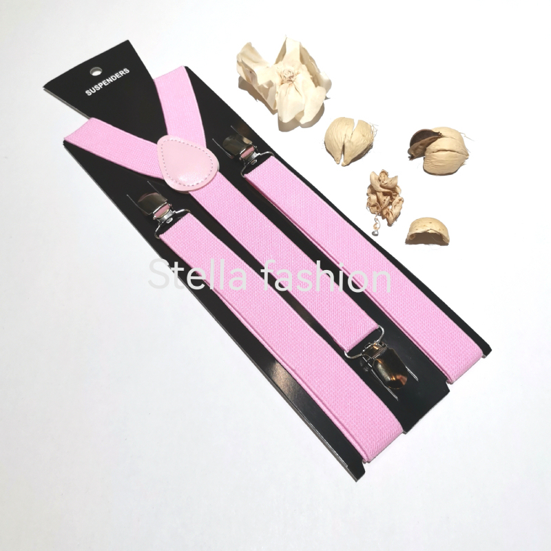 [Stella Fashion] 2.5cm Unisex Men/ Women  Adult Suspenders or Bow Tie Set for Wedding or even
