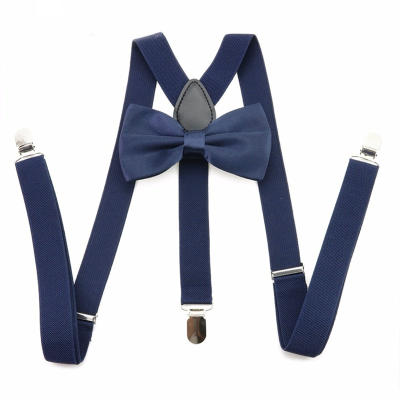 [Stella Fashion] 2.5cm Unisex Men/ Women  Adult Suspenders or Bow Tie Set for Wedding or even