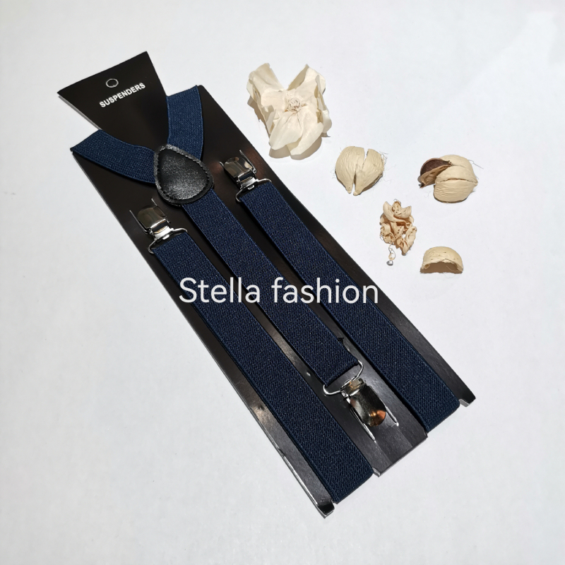 [Stella Fashion] 2.5cm Unisex Men/ Women  Adult Suspenders or Bow Tie Set for Wedding or even