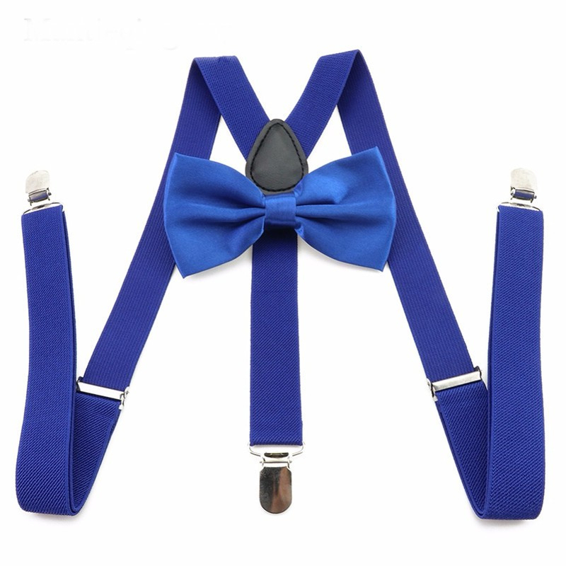 [Stella Fashion] 2.5cm Unisex Men/ Women  Adult Suspenders or Bow Tie Set for Wedding or even