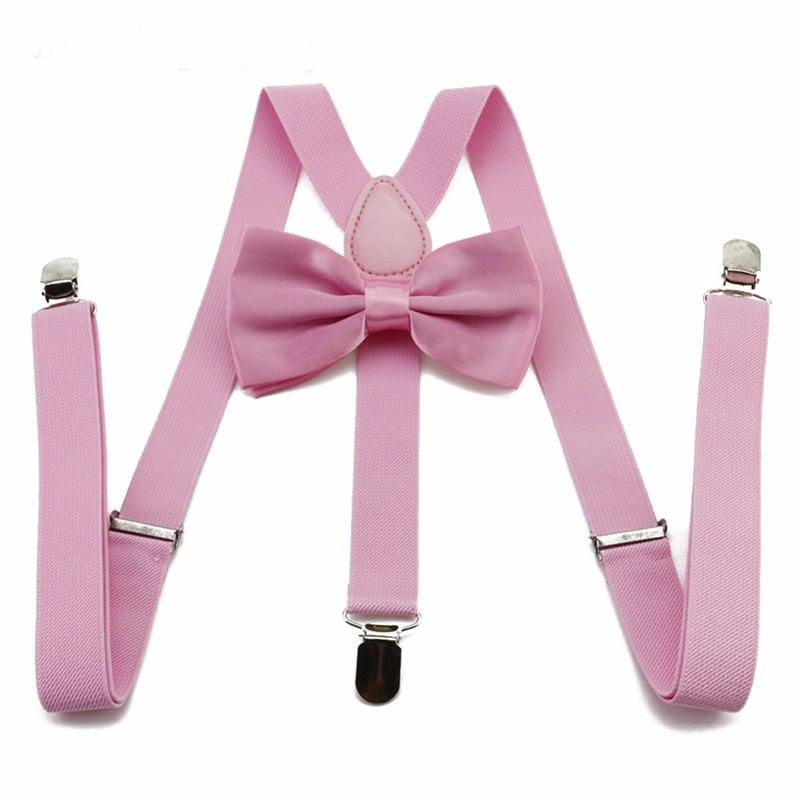 [Stella Fashion] 2.5cm Unisex Men/ Women  Adult Suspenders or Bow Tie Set for Wedding or even