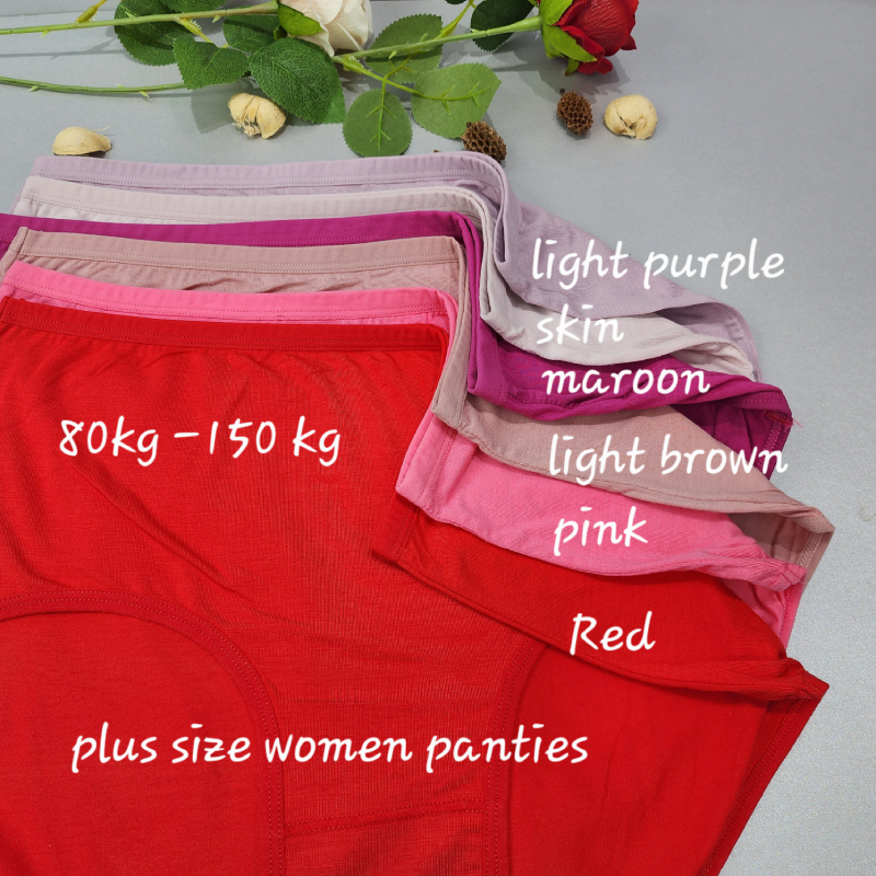 [Stella Fashion]🔥READY STOCK🔥Women's Panties Plus Size 95% Bamboo Fibre 5% Spandex   80kg - 150 kg   4XL-Stella's Fashion