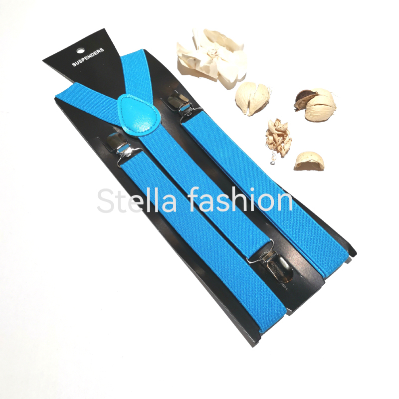[Stella Fashion] 2.5cm Unisex Men/ Women  Adult Suspenders or Bow Tie Set for Wedding or even