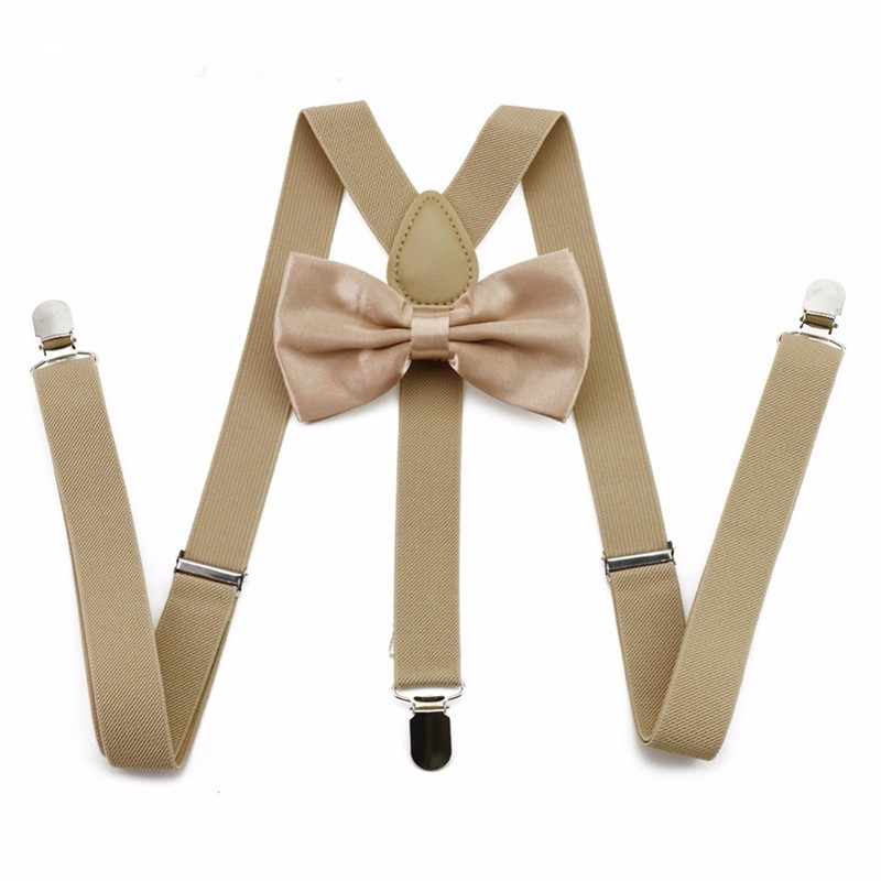 [Stella Fashion] 2.5cm Unisex Men/ Women  Adult Suspenders or Bow Tie Set for Wedding or even