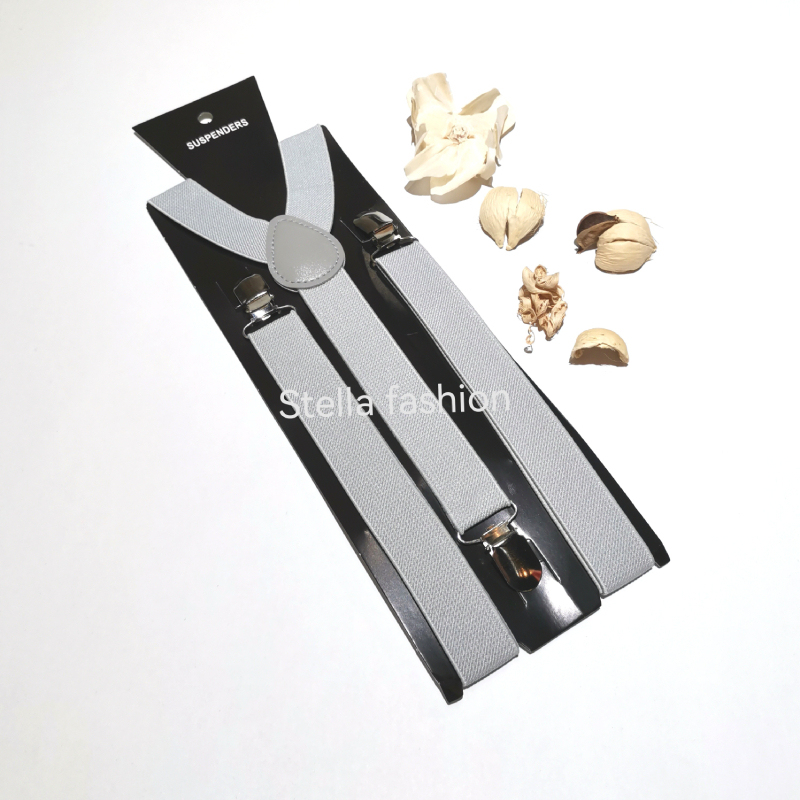 [Stella Fashion] 2.5cm Unisex Men/ Women  Adult Suspenders or Bow Tie Set for Wedding or even