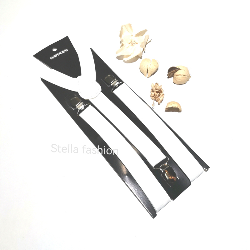 [Stella Fashion] 2.5cm Unisex Men/ Women  Adult Suspenders or Bow Tie Set for Wedding or even