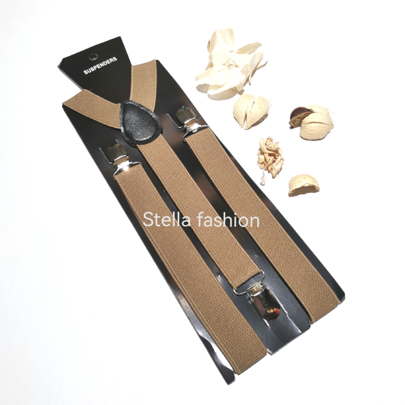 [Stella Fashion] 2.5cm Unisex Men/ Women  Adult Suspenders or Bow Tie Set for Wedding or even