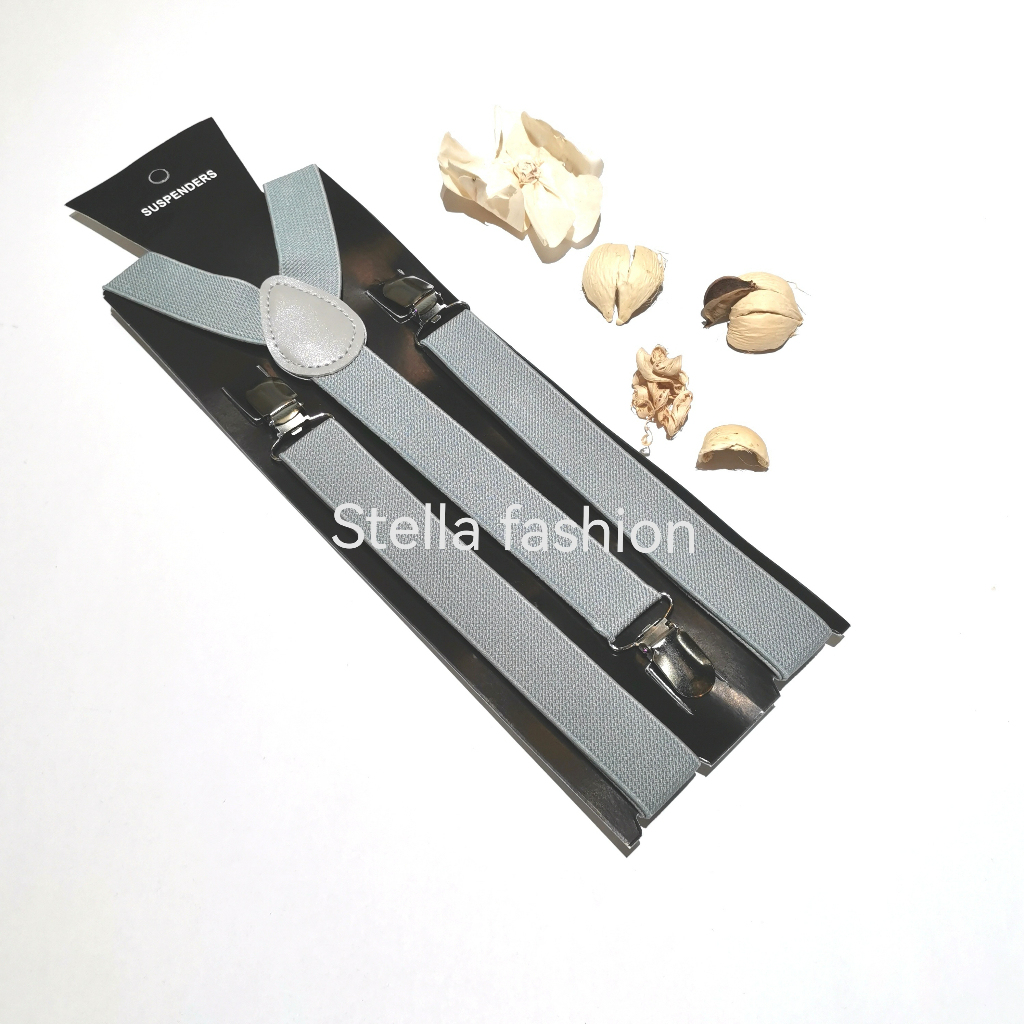 [Stella Fashion] 2.5cm Unisex Men/ Women  Adult Suspenders or Bow Tie Set for Wedding or even