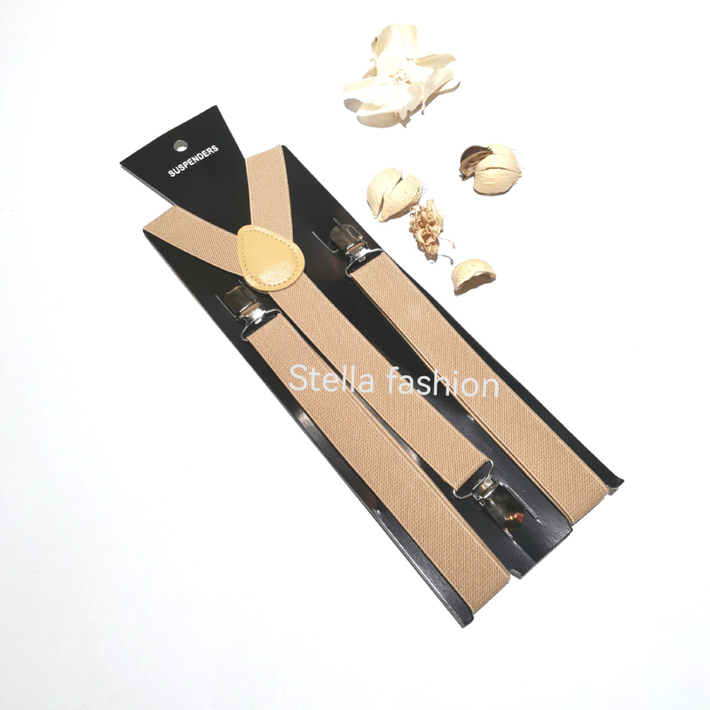 [Stella Fashion] 2.5cm Unisex Men/ Women  Adult Suspenders or Bow Tie Set for Wedding or even