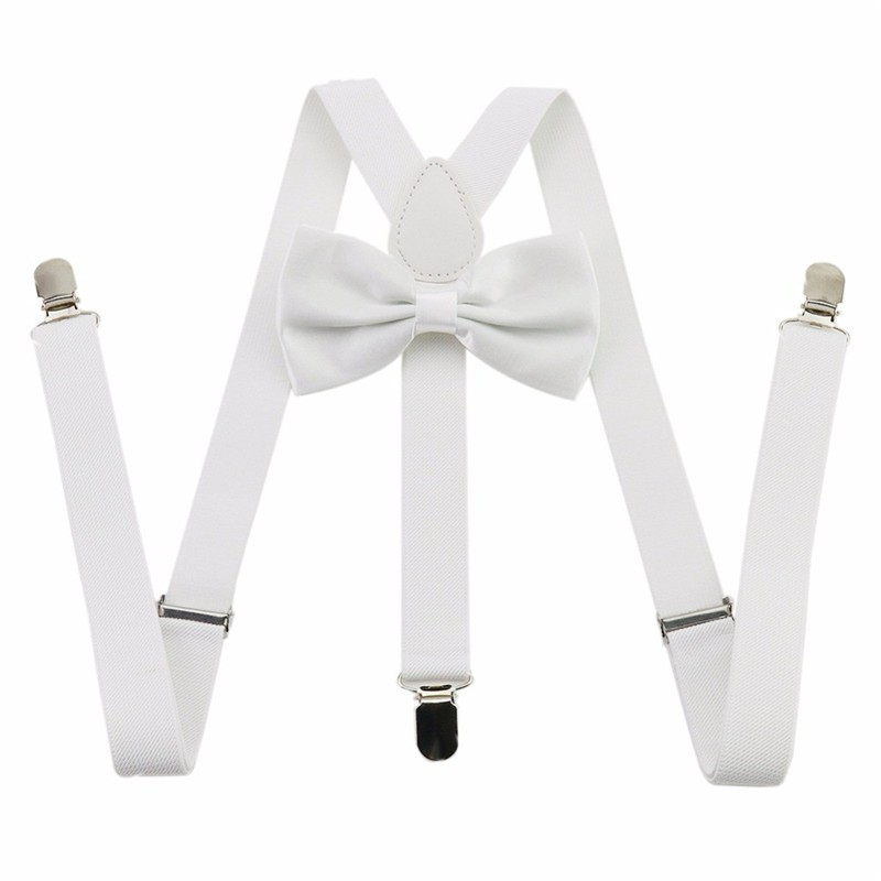[Stella Fashion] 2.5cm Unisex Men/ Women  Adult Suspenders or Bow Tie Set for Wedding or even