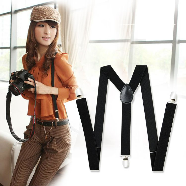 [Stella Fashion] 2.5cm Unisex Men/ Women  Adult Suspenders or Bow Tie Set for Wedding or even