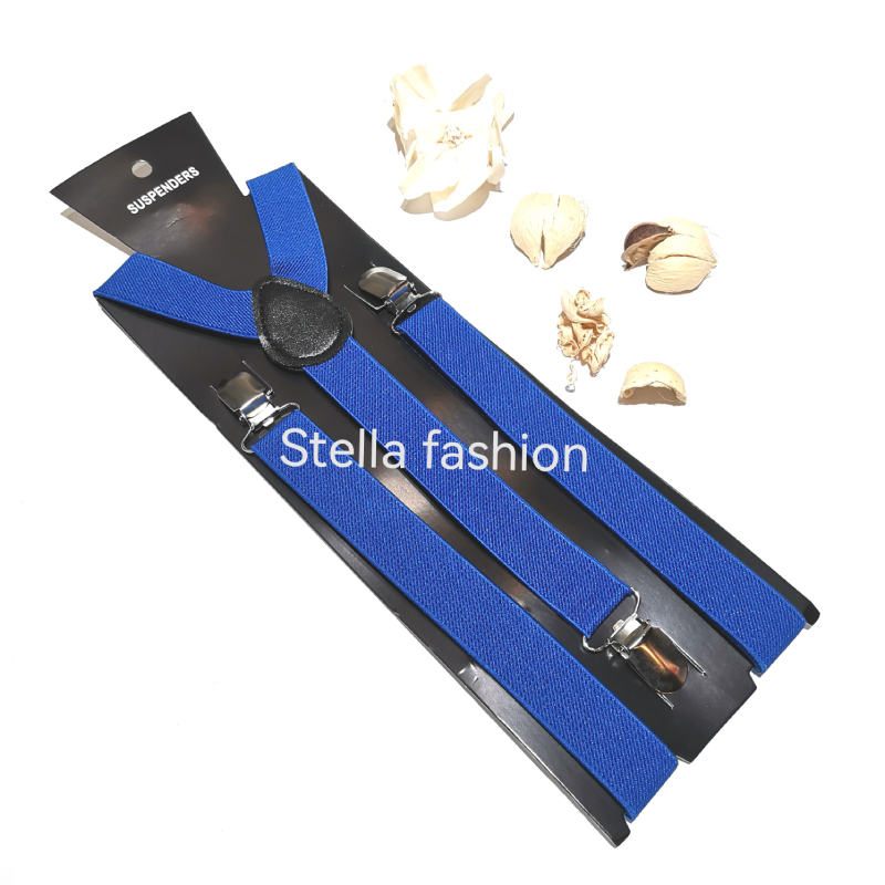 [Stella Fashion] 2.5cm Unisex Men/ Women  Adult Suspenders or Bow Tie Set for Wedding or even