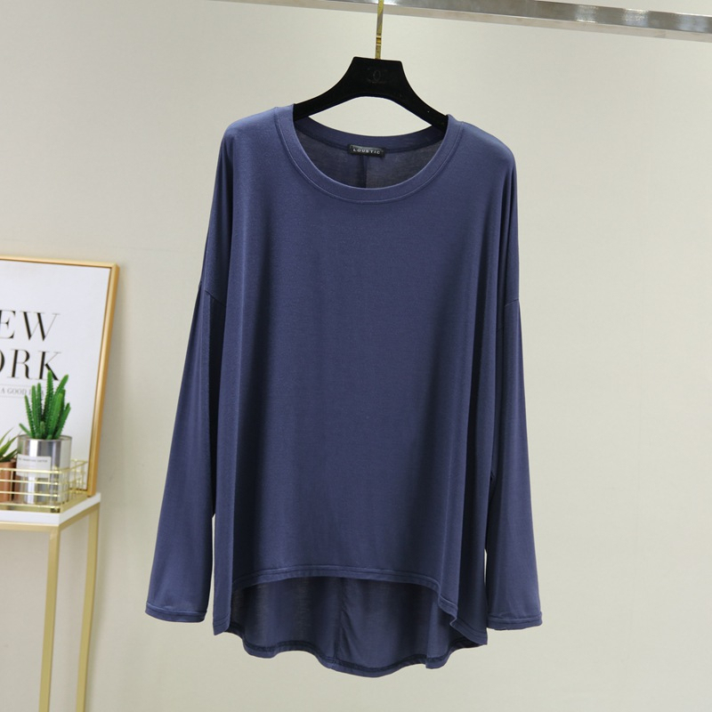 Stella Fashion Women Muslimah Plus Size Bottoming Shirt Modal long Sleve Blouse Loose Top