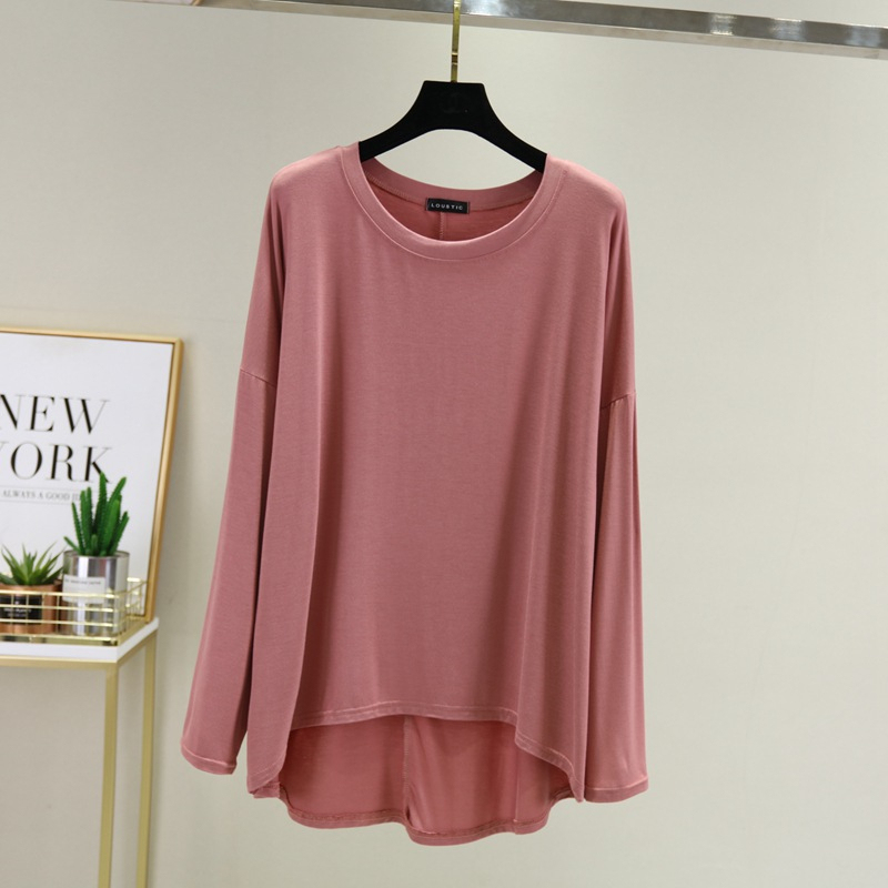 Stella Fashion Women Muslimah Plus Size Bottoming Shirt Modal long Sleve Blouse Loose Top