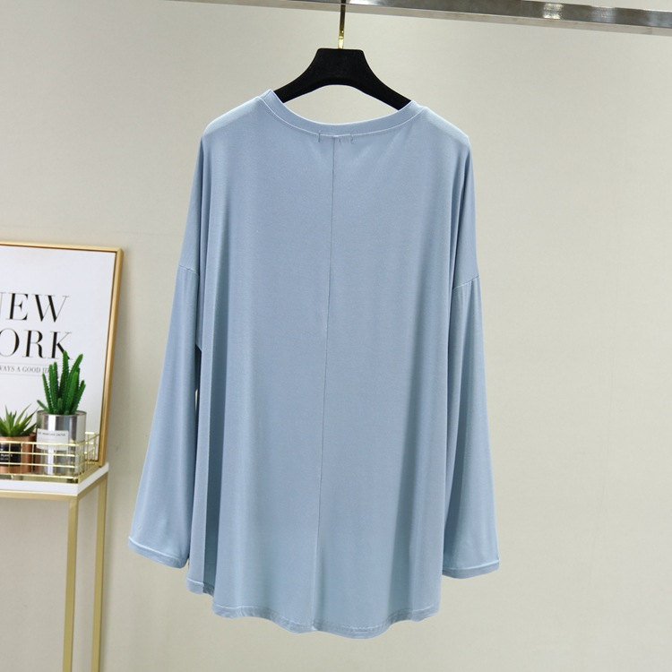 Stella Fashion Women Muslimah Plus Size Bottoming Shirt Modal long Sleve Blouse Loose Top