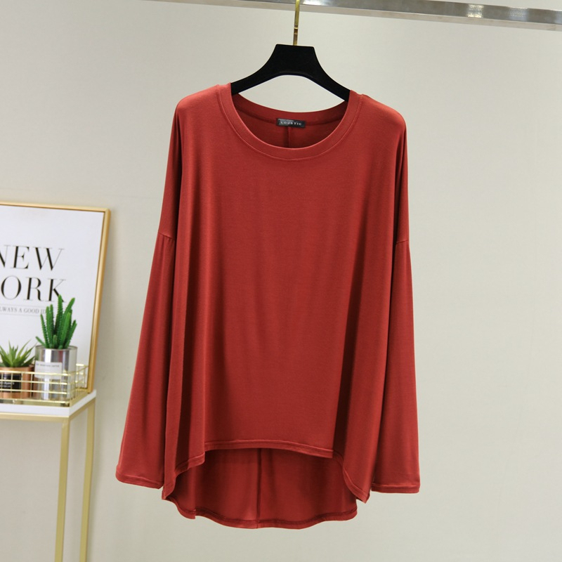 Stella Fashion Women Muslimah Plus Size Bottoming Shirt Modal long Sleve Blouse Loose Top