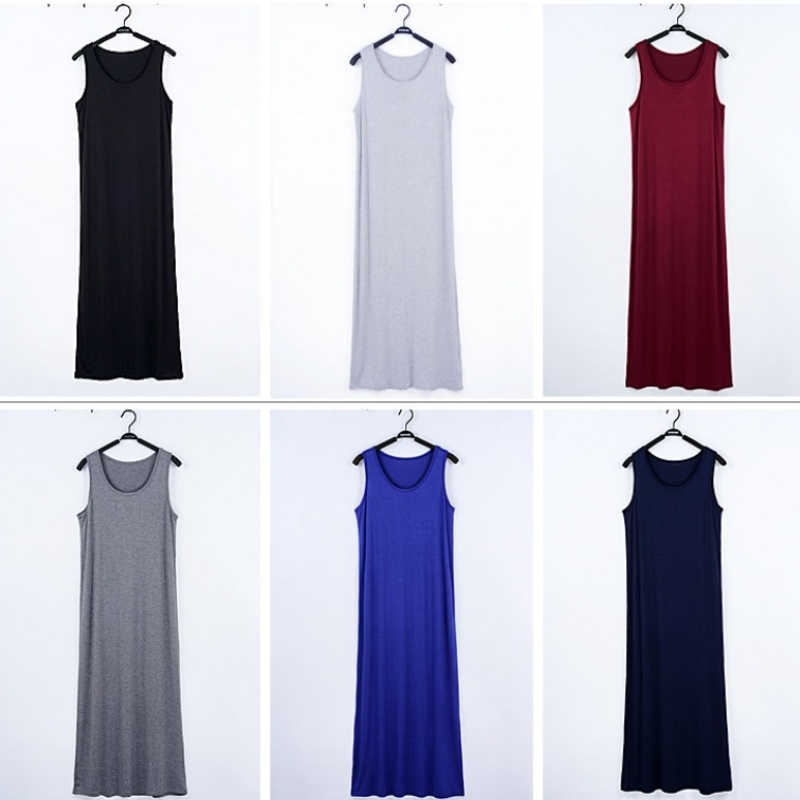 Stella Fashion Spring and Summer Modal vest long skirt loose long suspender bottoming skirt with racer vest skirt-Stella's Fashion