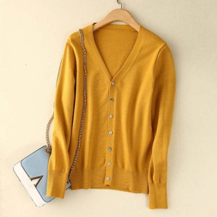 [Stella Fashion] Long Sleeve Cardigan for Ladies working In the aircon Room 95% Cotton