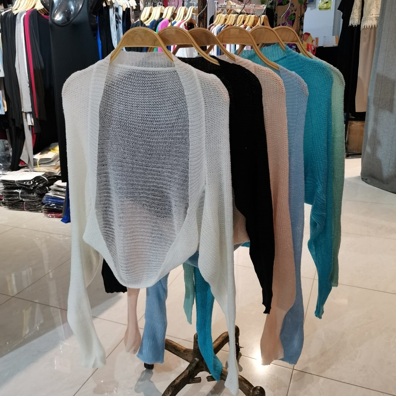 Stella Fashion Women Knitted Cardigan Long Sleeve  Cardigan Thin Sun Protection Knitted Cardigan Top