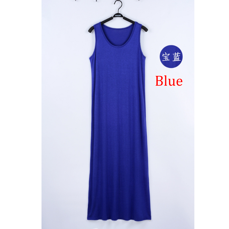 Stella Fashion Spring and Summer Modal vest long skirt loose long suspender bottoming skirt with racer vest skirt-Stella's Fashion