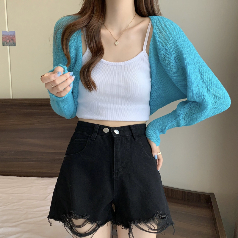 Stella Fashion Women Knitted Cardigan Long Sleeve  Cardigan Thin Sun Protection Knitted Cardigan Top