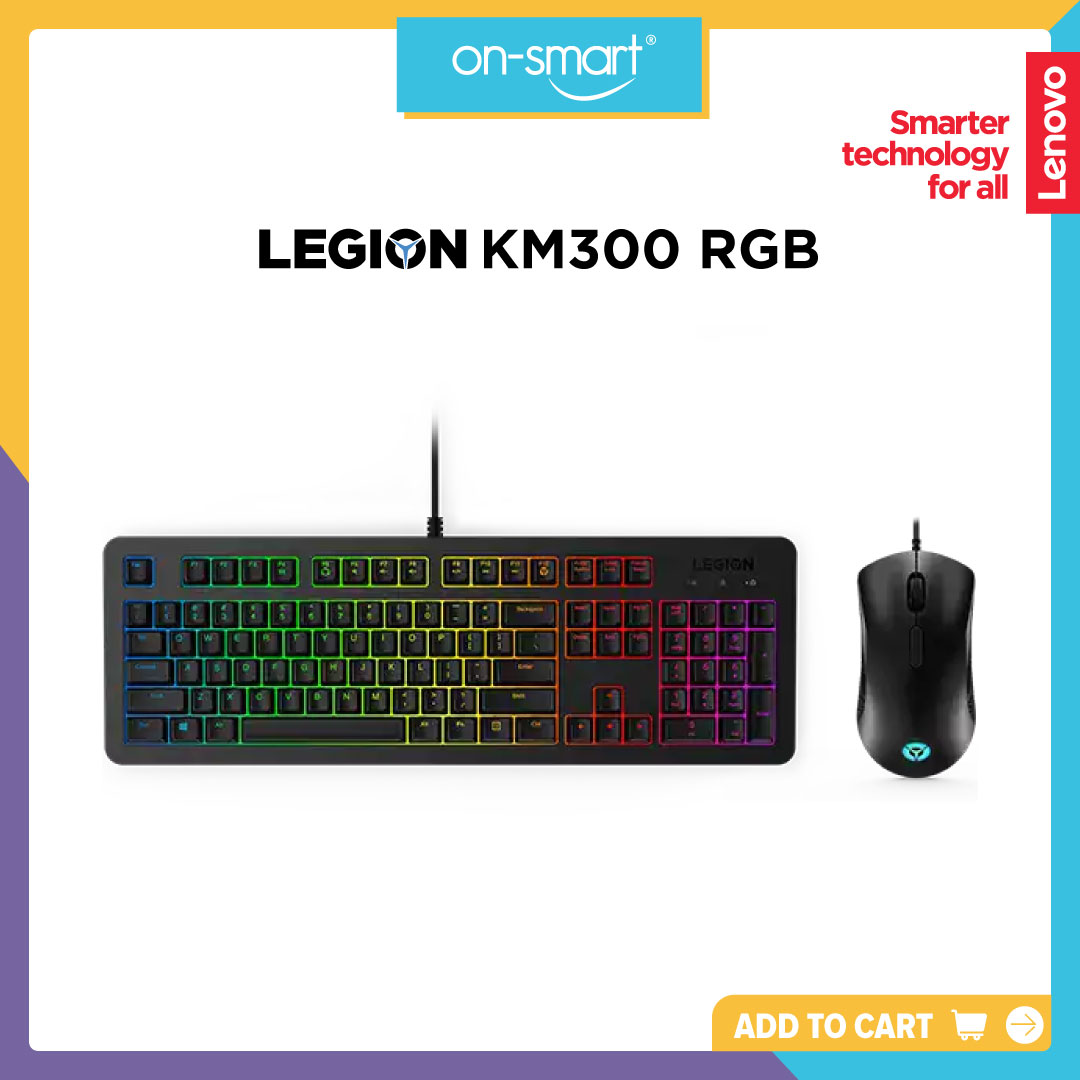 Lenovo Legion KM300 RGB Gaming Combo Keyboard and Mouse - OnSmart