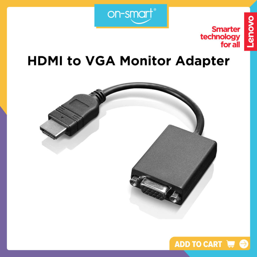 Lenovo HDMI to VGA Monitor Adapter OnSmart