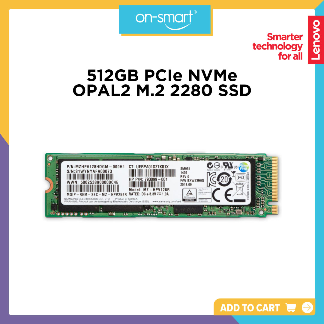 Lenovo ThinkPad 512GB PCIe NVMe OPAL2 M.2 2280 SSD - OnSmart