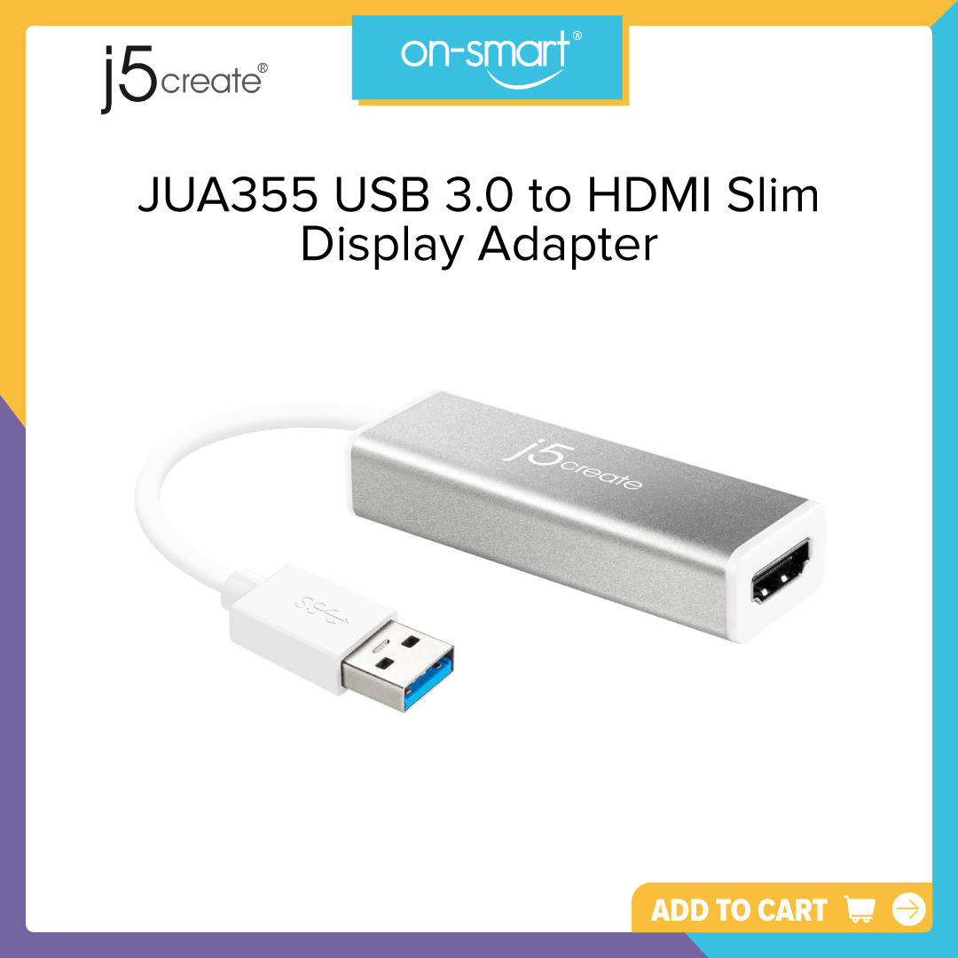 j5create JUA355 USB 3.0 to HDMI Slim Display Adapter - OnSmart