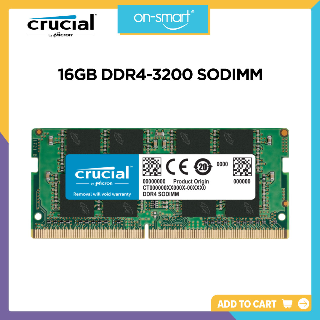 Crucial 16GB DDR4-3200 SODIMM CT16G4SFRA32A - OnSmart